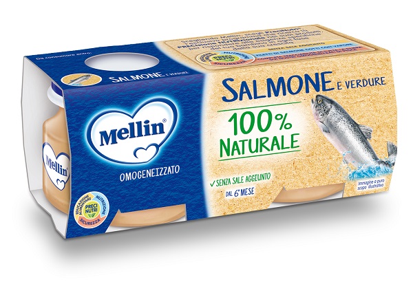 MELLIN OMOGENEIZZATO DI SALMONE E VERDURE 4 X 80 G - Farmacia Artemisia di Montecuollo Dott. Angelo snc