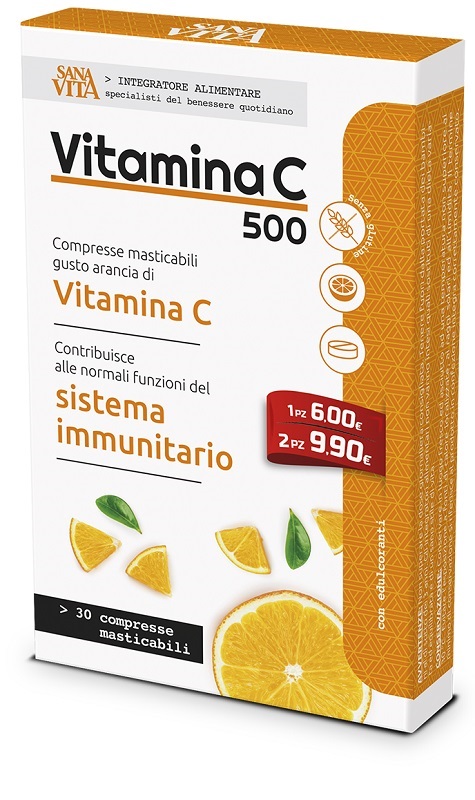 SANAVITA VITAMINA C MASTICABILE 30 COMPRESSE - Farmacia Artemisia di Montecuollo Dott. Angelo snc