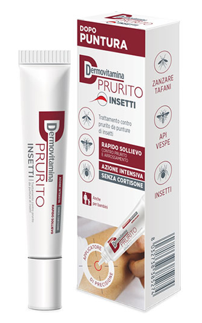 DERMOVITAMINA PRURITO INSETTI DOPO PUNTURA RAPIDO SOLLIEVO AZIONE INTENSIVA SENZA CORTISONE 15 ML - Farmacia Artemisia di Montecuollo Dott. Angelo snc