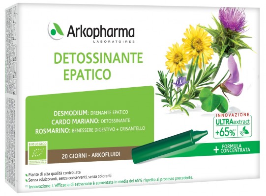 ARKOFLUIDI DETOSSINANTE EPATICO 20 FIALE - Farmacia Artemisia di Montecuollo Dott. Angelo snc