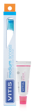 VITIS SPAZZOLINO MEDIUM ACCESS + VITIS DENTRIFRICIO GINGIVAL 15 ML - Farmacia Artemisia di Montecuollo Dott. Angelo snc