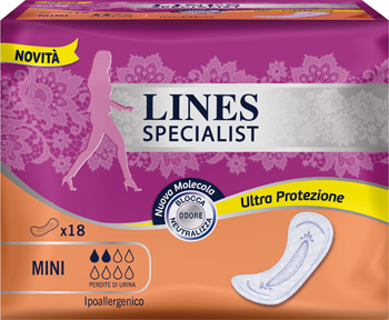 LINES SPECIALIST PANNOLONE MINI FARMA 18 PEZZI - Farmacia Artemisia di Montecuollo Dott. Angelo snc