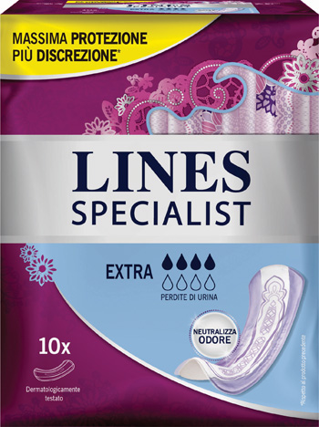 LINES SPECIALIST PANNOLONE EXTRA FARMA 10 PEZZI - Farmacia Artemisia di Montecuollo Dott. Angelo snc