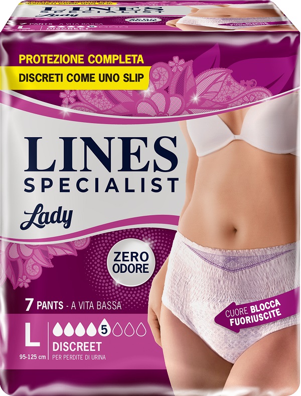 LINES SPECIALIST PANTS DISCREET L FARMA 7 PEZZI - Farmacia Artemisia di Montecuollo Dott. Angelo snc