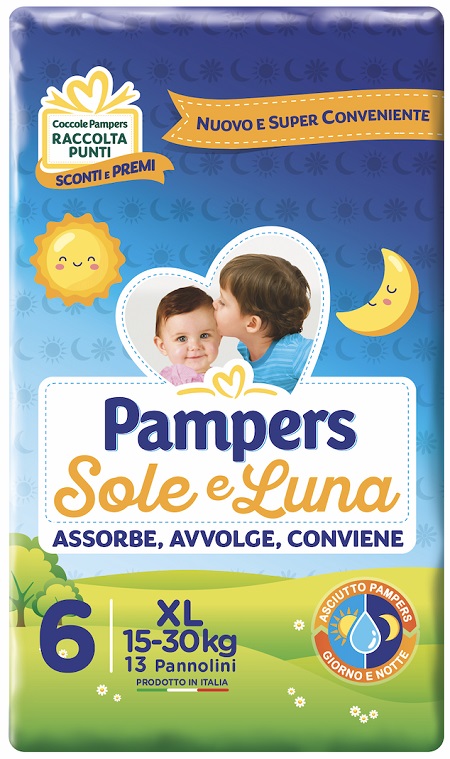 PAMPERS SOLE E LUNA XL 13 PEZZI - Farmacia Artemisia di Montecuollo Dott. Angelo snc