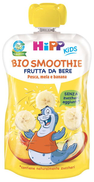 HIPP BIO SMOOTHIES MELA/BAN/PESCA 120 ML - Farmacia Artemisia di Montecuollo Dott. Angelo snc