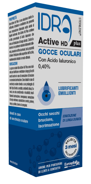 GOCCE OCULARI STERILENS IDRA ACTIVE HD PLUS 10 ML CON ACIDO IALURONICO 0,40% - Farmacia Artemisia di Montecuollo Dott. Angelo snc