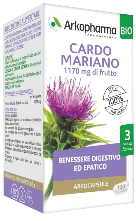 ARKO CAPSULE CARDO MARIANO BIO 130 CAPSULE - Farmacia Artemisia di Montecuollo Dott. Angelo snc