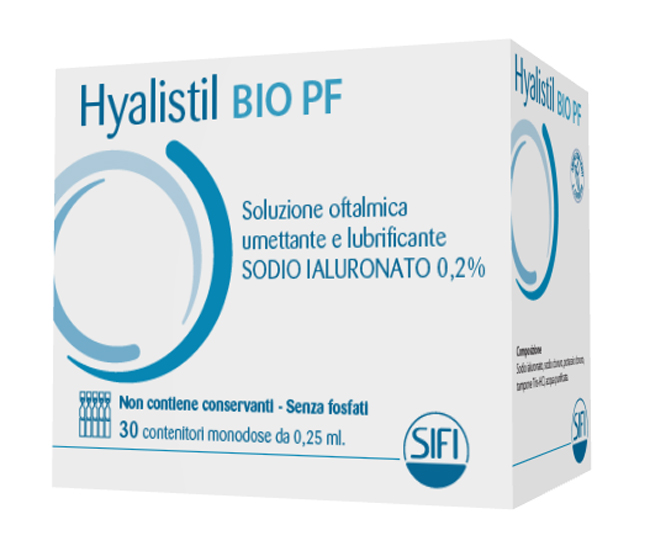 HYALISTIL BIO PF SOLUZIONE OFTALMICA PHOSPHATE FREE MONODOSE A BASE DI ACIDO IALURONICO 0,2% 30 FLACONCINI 0,25 ML - Farmacia Artemisia di Montecuollo Dott. Angelo snc