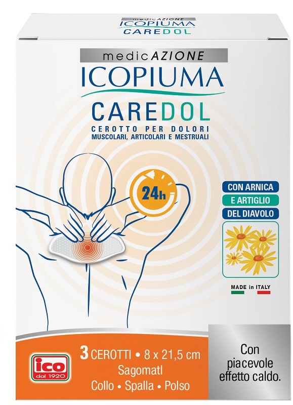 ICOPIUMA CAREDOL CEROTTO DOL COLLO-SPALLA-POLSO 3 PEZZI - Farmacia Artemisia di Montecuollo Dott. Angelo snc