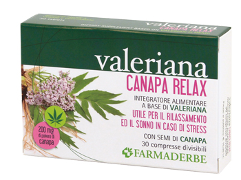 VALERIANA CANAPA RELAX 30 COMPRESSE DIVISIBILI - Farmacia Artemisia di Montecuollo Dott. Angelo snc