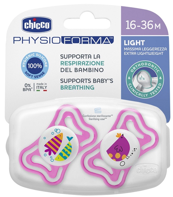 CHICCO SUCCHIETTO LIGHT GIRL SILICONE 16-36 MESI 2 PEZZI - Farmacia Artemisia di Montecuollo Dott. Angelo snc