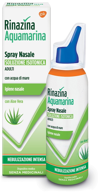 RINAZINA AQUAMARINA ISOTONICA ALOE SPRAY NEBULIZZAZIONE INTENSA 100 ML - Farmacia Artemisia di Montecuollo Dott. Angelo snc