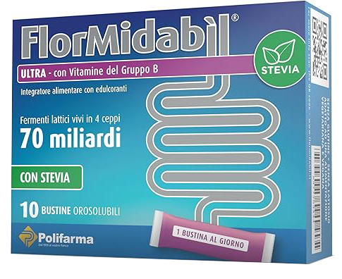 FLORMIDABIL ULTRA 10 BUSTINE CON STEVIA - Farmacia Artemisia di Montecuollo Dott. Angelo snc