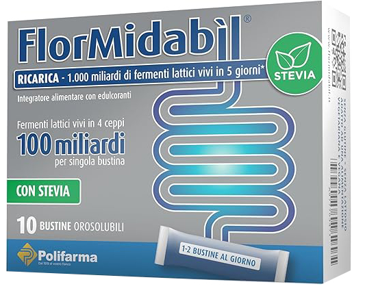 FLORMIDABIL RICARICA 10 BUSTINE CON STEVIA - Farmacia Artemisia di Montecuollo Dott. Angelo snc