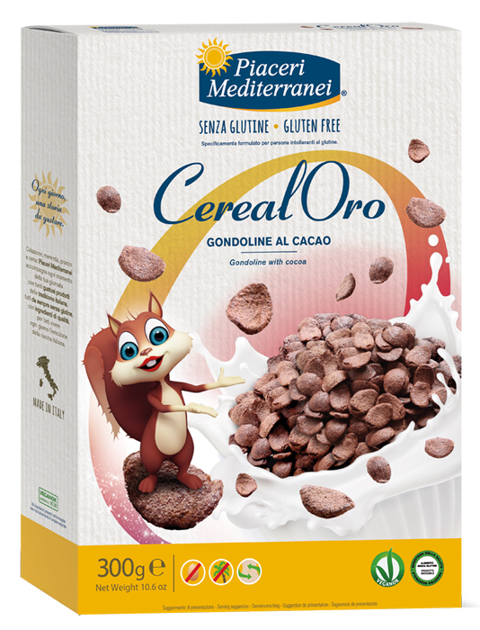 PIACERI MEDITERRANEI CEREALORO GONDOLINE CACAO 300 G - Farmacia Artemisia di Montecuollo Dott. Angelo snc