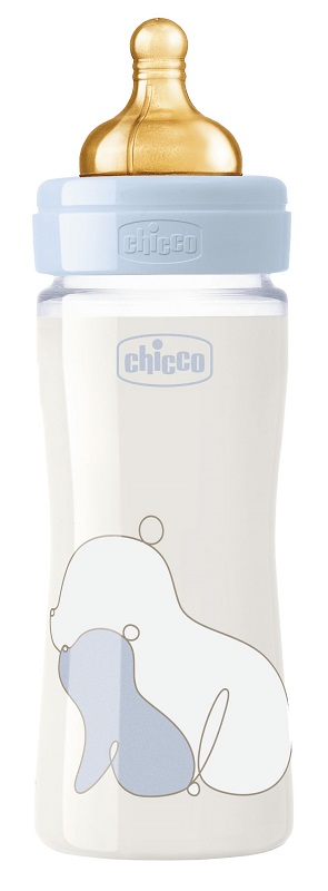 CHICCO BIBERON ORIGINAL 240ML VETRO 1 FORO 1 FORO BOY CON TETTARELLA IN CAUCCIU' - Farmacia Artemisia di Montecuollo Dott. Angelo snc