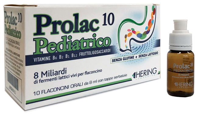PROLAC10 PEDIATRICO FERMENTI LATTICI 10 FLACONCINI 8 ML - Farmacia Artemisia di Montecuollo Dott. Angelo snc