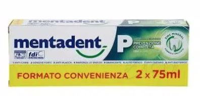 MENTADENT P 2 X 75 ML BITUBO PROMO - Farmacia Artemisia di Montecuollo Dott. Angelo snc