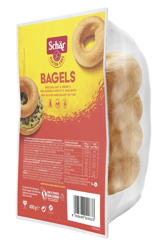 SCHAR BAGELS SENZA LATTOSIO 4 PEZZI DA 100 G - Farmacia Artemisia di Montecuollo Dott. Angelo snc