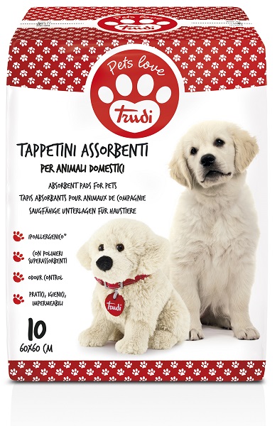 PETS LOVE TRUDI TAPPETINI ASSORBENTI 60X60 10 PEZZI - Farmacia Artemisia di Montecuollo Dott. Angelo snc