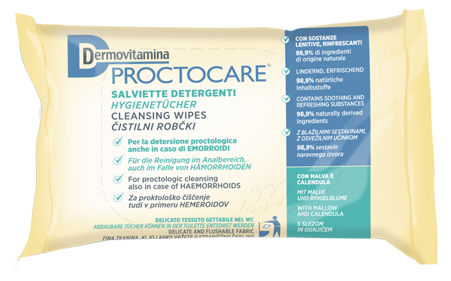 DERMOVITAMINA PROCTOCARE SALVIETTE DETERGENTI 15 PEZZI - Farmacia Artemisia di Montecuollo Dott. Angelo snc