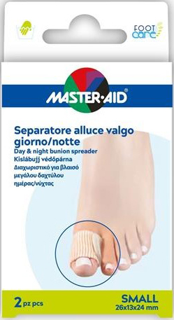 DIVARICATORE ALLUCE GIORNO/NOTTE MASTER-AID FOOTCARE SMALL 2 PEZZI D11 - Farmacia Artemisia di Montecuollo Dott. Angelo snc