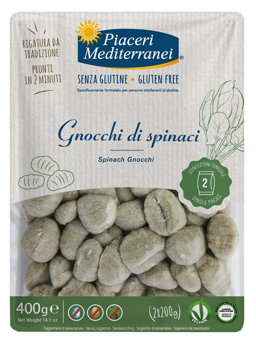 PIACERI MEDITERRANEI GNOCCHI DI SPINACI 400 G - Farmacia Artemisia di Montecuollo Dott. Angelo snc