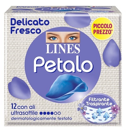 LINES PETALO BLU ASSORBENTE CON ALI 12 PEZZI - Farmacia Artemisia di Montecuollo Dott. Angelo snc