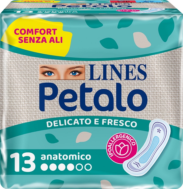 LINES PETALO BLU ASSORBENTE ANATOMICO 13 PEZZI - Farmacia Artemisia di Montecuollo Dott. Angelo snc