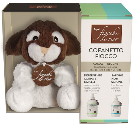 FIOCCHI DI RISO KIT CALDO-PELUCHE FIOCCO + SAPONE NON SAPONE DELICATO 240 ML + DETERGENTE CORPO E CAPELLI TALCO 400 ML - Farmacia Artemisia di Montecuollo Dott. Angelo snc