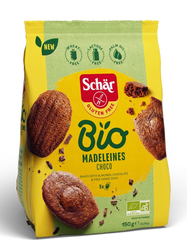 SCHAR BIO MADELEINES CHOCO 5 MONOPORZIONI DA 30 G - Farmacia Artemisia di Montecuollo Dott. Angelo snc