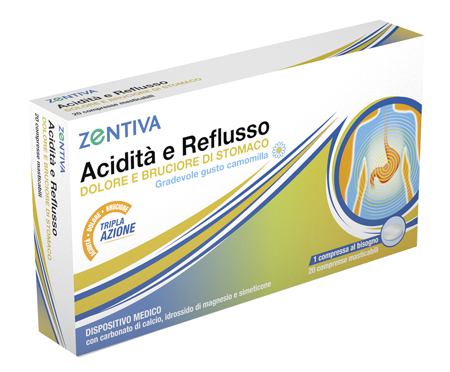 ZENTIVA ACIDITA' REFLUSSO 20 COMPRESSE MASTICABILI - Farmacia Artemisia di Montecuollo Dott. Angelo snc