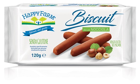 HAPPY FARM BISCUIT NOCCIOLA 120 G - Farmacia Artemisia di Montecuollo Dott. Angelo snc