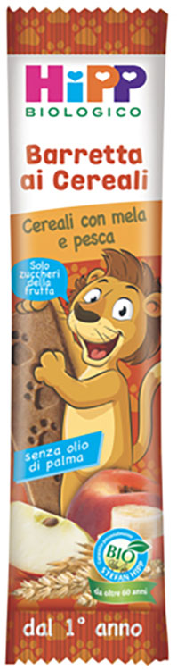 HIPP BIO BARRETTA AI CEREALI CON MELA/PESCA 20 G - Farmacia Artemisia di Montecuollo Dott. Angelo snc
