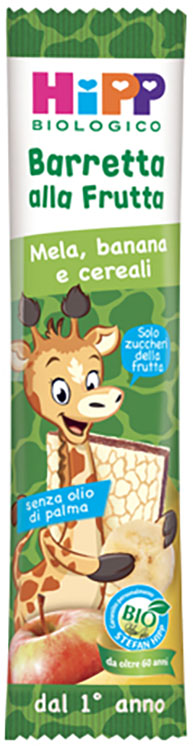 HIPP BIO BARRETTA ALLA FRUTTA MELA/BANANA/CEREALI 23 G - Farmacia Artemisia di Montecuollo Dott. Angelo snc