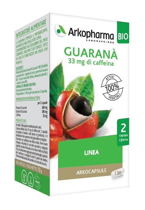 ARKO CAPSULE GUARANA' BIO 130 CAPSULE - Farmacia Artemisia di Montecuollo Dott. Angelo snc