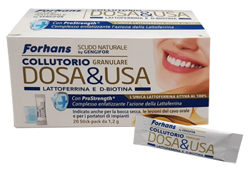 FORHANS DOSA & USA COLLUTORIO GRANULARE 20 STICK PACK - Farmacia Artemisia di Montecuollo Dott. Angelo snc