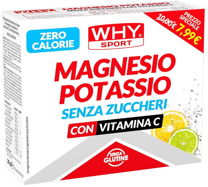 WHYSPORT MAGNESIO POTASSIO SENZA ZUCCHERI 10 BUSTINE AGRUMI - Farmacia Artemisia di Montecuollo Dott. Angelo snc