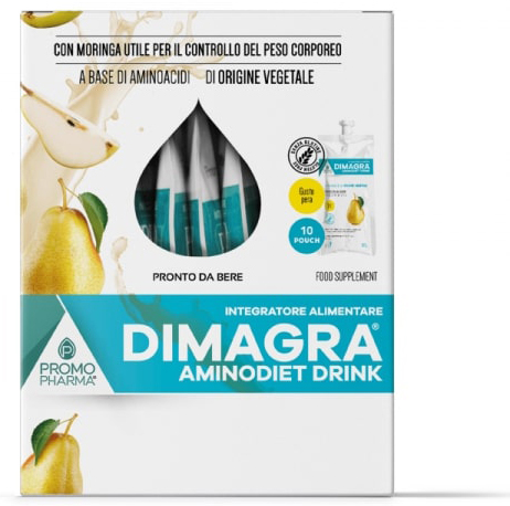 DIMAGRA AMINODIET DRINK PERA 10 POUCH DA 80 G - Farmacia Artemisia di Montecuollo Dott. Angelo snc