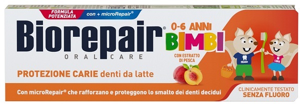 BIOREPAIR ORAL CARE KIDS 0-6 ANNI DENTI DA LATTE DENTIFRICIO CON ESTRATTO DI PESCA 50 ML - Farmacia Artemisia di Montecuollo Dott. Angelo snc