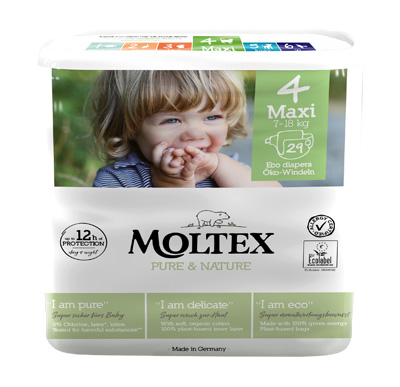 PANNOLINI MOLTEX PURE & NATURE MAXI 7-14 KG TAGLIA 4 29 PEZZI - Farmacia Artemisia di Montecuollo Dott. Angelo snc