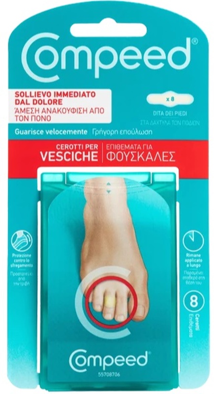 COMPEED CEROTTI PER VESCICHE DITA PIEDI 8 PEZZI CARTON - Farmacia Artemisia di Montecuollo Dott. Angelo snc