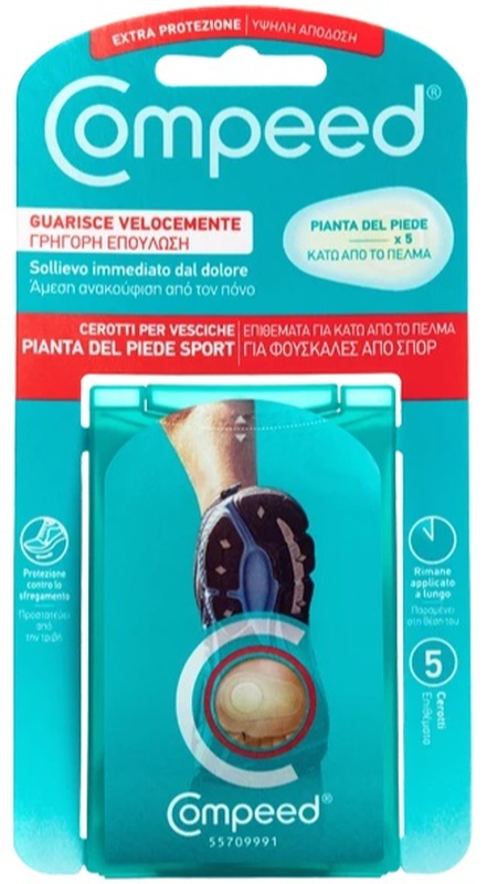 COMPEED CEROTTI PER VESCICHE PIANTA PIEDE SPORT 5 PEZZI - Farmacia Artemisia di Montecuollo Dott. Angelo snc