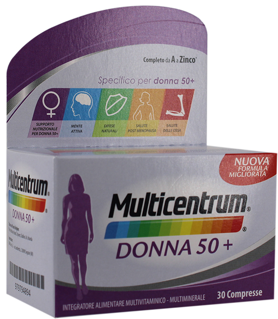 MULTICENTRUM DONNA 50+ 30 COMPRESSE - Farmacia Artemisia di Montecuollo Dott. Angelo snc