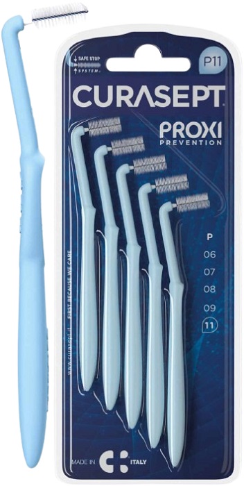 CURASEPT PROXI ANGLE P11 AZZURRO/LIGHT BLUE 5 PEZZI - Farmacia Artemisia di Montecuollo Dott. Angelo snc
