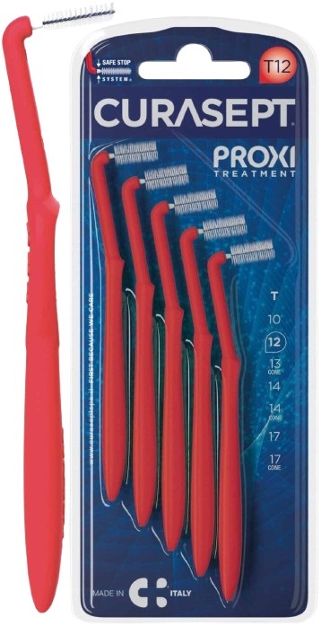 CURASEPT PROXI ANGLE T12 ROSSO/RED 5 PEZZI - Farmacia Artemisia di Montecuollo Dott. Angelo snc