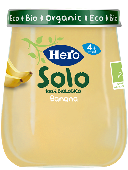 HERO SOLO OMOGENEIZZATO BANANA 100% BIO 120 G - Farmacia Artemisia di Montecuollo Dott. Angelo snc