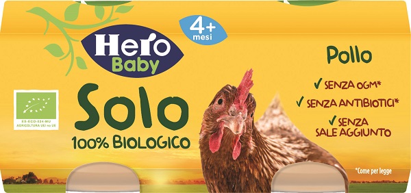 HERO SOLO OMOGENEIZZATO POLLO 100% BIO 2X80G - Farmacia Artemisia di Montecuollo Dott. Angelo snc