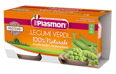 PLASMON OMOGENEIZZATO LEGUMI VERDI 2X80 G - Farmacia Artemisia di Montecuollo Dott. Angelo snc